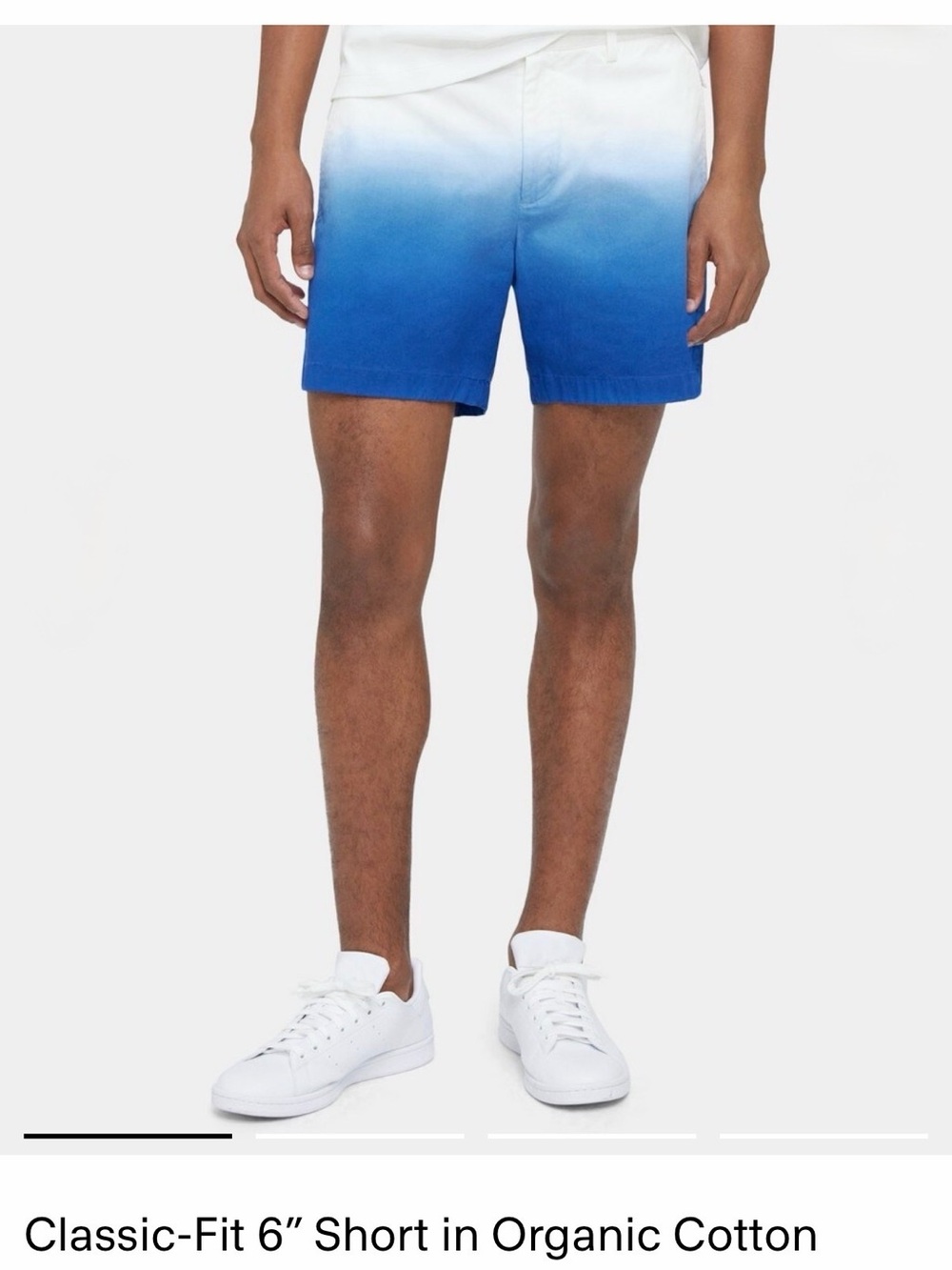 Theory White and Klein Blue Ombre Shorts NWT $175 Size 36